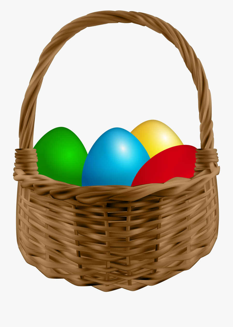 Transparent Easter Egg Basket, Transparent Clipart