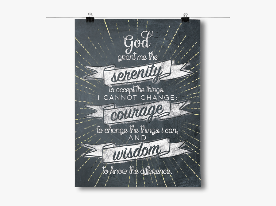Serenity Prayer Poster - Poster, Transparent Clipart