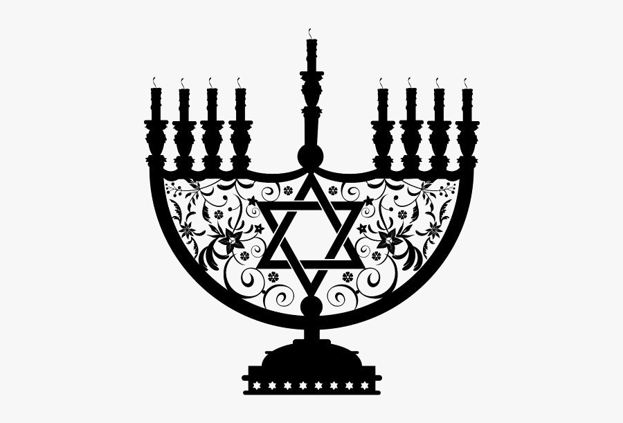 Jewish Png Transparent Images - Menorah Hanukkah Transparent Background, Transparent Clipart