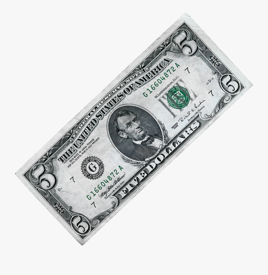 United States Five Dollar Bill United States Dollar - Cash, Transparent Clipart