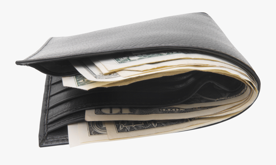 Black Wallet With Money Png Image - Transparent Wallet Png, Transparent Clipart
