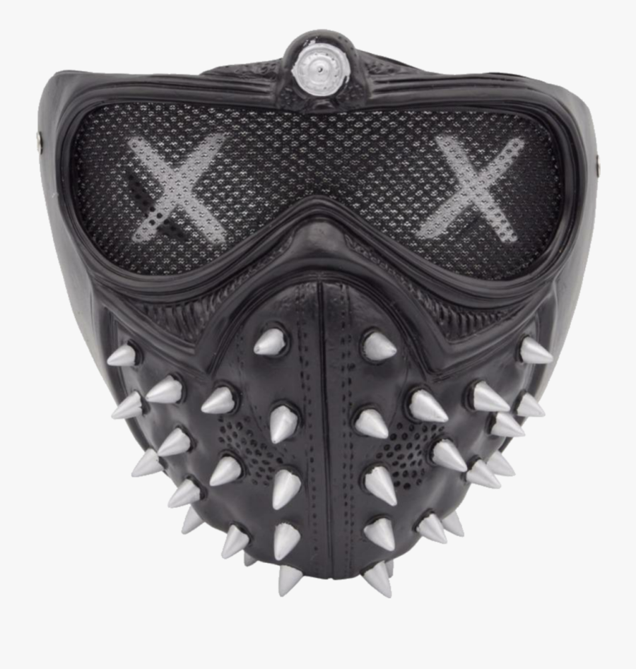#mask #gasmask #gasmasks #spikes #spike #black #leather - Watch Dogs 2 Led Mask, Transparent Clipart