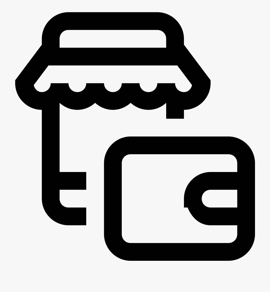 Mobile Shop Wallet Icon, Transparent Clipart