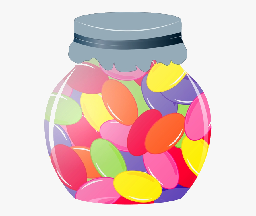 Jar Of Candy Jelly Bean Clipart Transparent Png - Jelly Bean Jar Clipart, Transparent Clipart