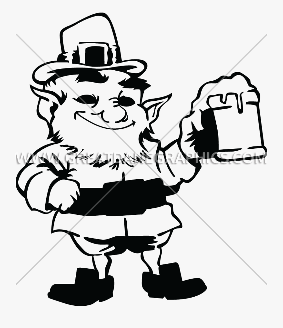 Leprechaun Clipart Black And White - Clip Art, Transparent Clipart