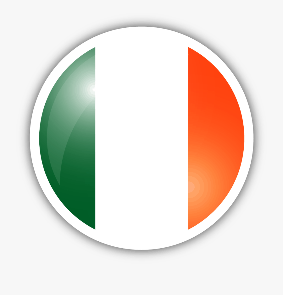 Ireland Flag Circle, Transparent Clipart