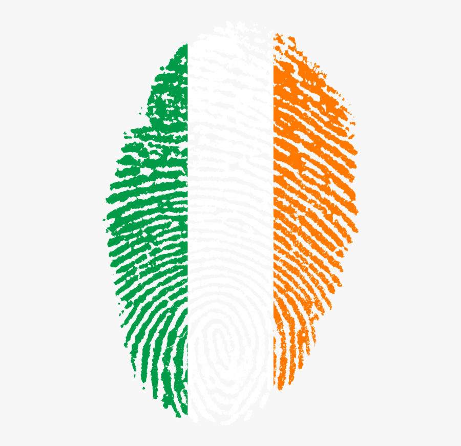 Ireland Flag Fingerprint, Transparent Clipart