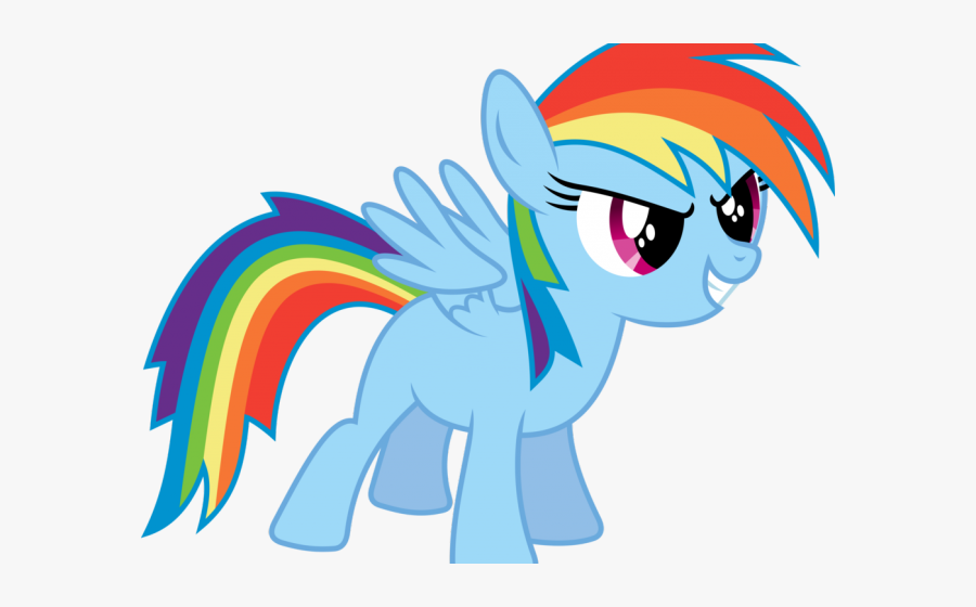 Transparent My Little Pony Clipart Black And White - Mlp Rainbow Dash Filly, Transparent Clipart