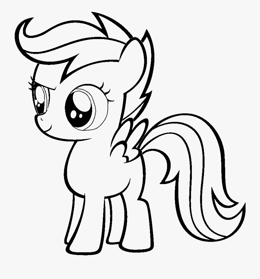 Scootaloo Coloring Pages - My Little Pony Scootaloo Coloring Pages, Transparent Clipart