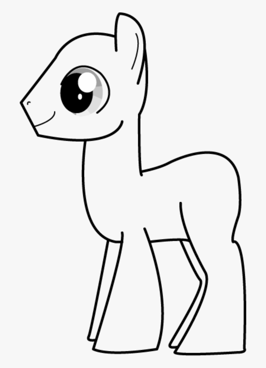 Transparent My Little Pony Clipart Black And White - My Little Pony Template, Transparent Clipart
