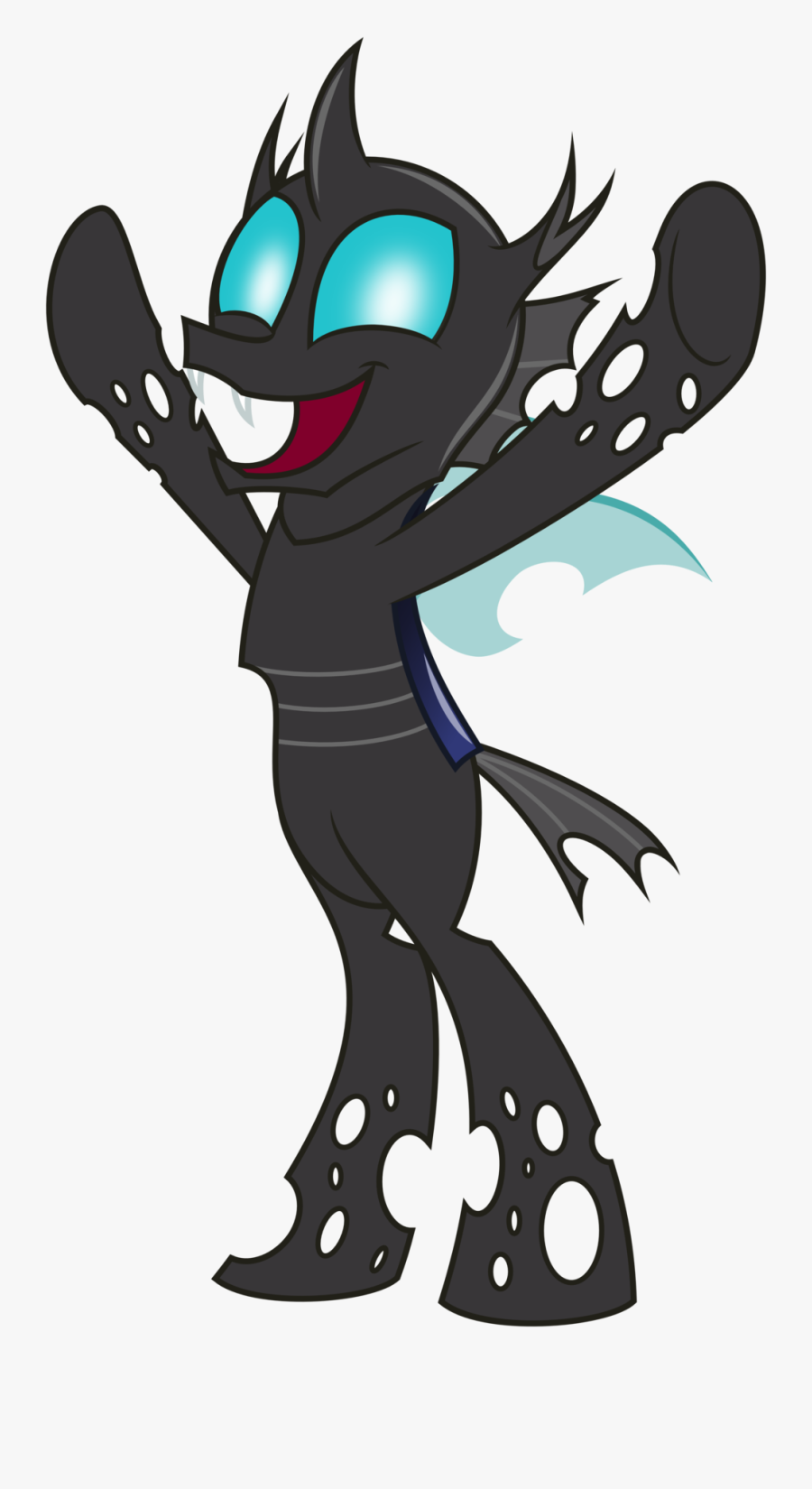 Transparent My Little Pony Clipart Black And White - Princess Celestia As A Changeling, Transparent Clipart