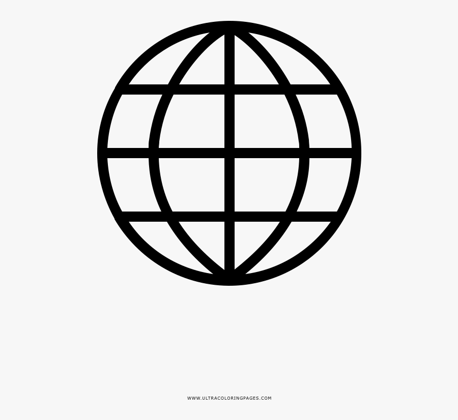 Coloring Pages And Books Globe Coloring Page Ultra - Website Icon Png Small, Transparent Clipart