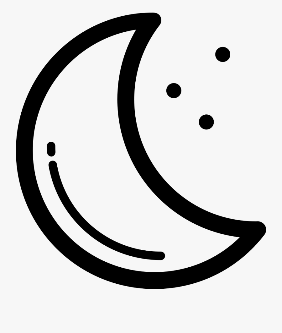 Transparent Cute Moon Clipart - Contorno De Luna, Transparent Clipart