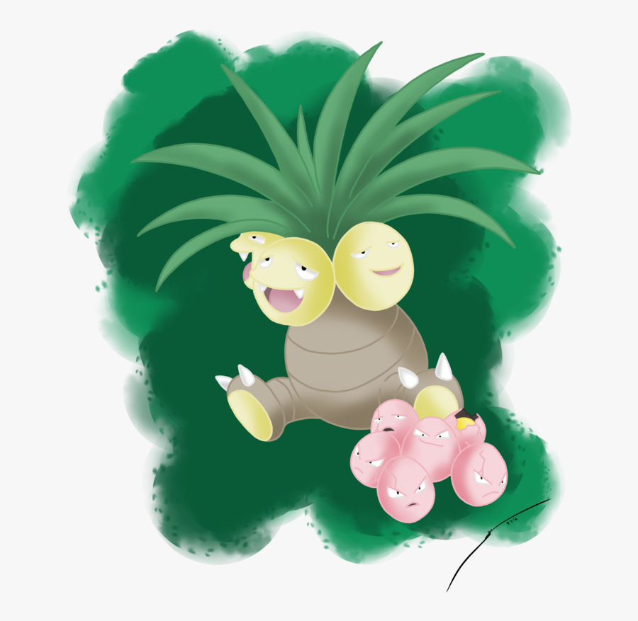 Exeggcute Alola Pokémon Sun And Moon Exeggutor - Cartoon, Transparent Clipart