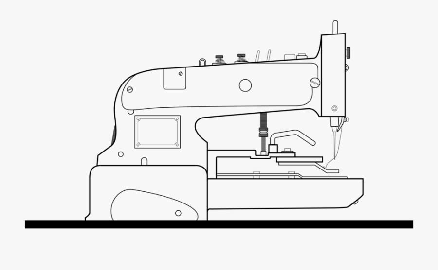 Sewing Drawing Machine - Technical Drawing, Transparent Clipart