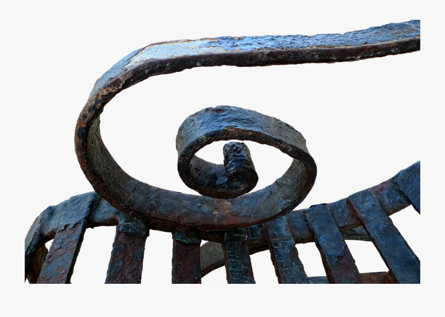 Bank, Old, Bench, Old Bench, Weathered, Metal, Rusted - Bank, Transparent Clipart