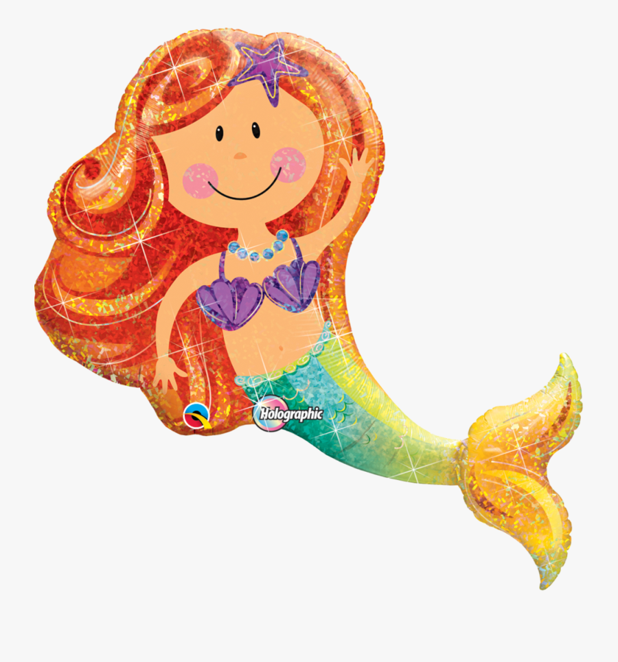 Mermaid Clipart Boho - Mermaid Balloon, Transparent Clipart
