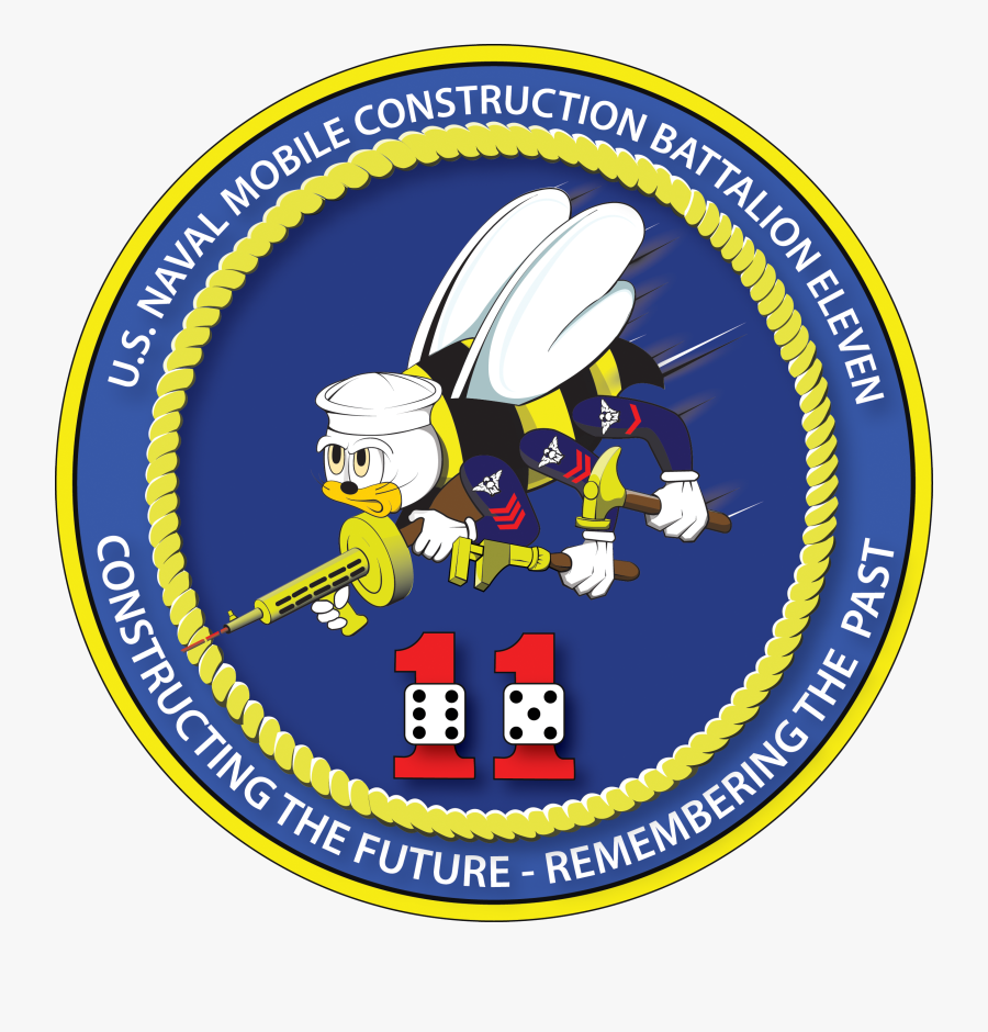 Nmcb Eleven Logo - Naval Mobile Construction Battalion 11, Transparent Clipart