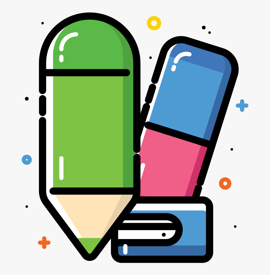 Eraser Clipart Sharpener - School Icons Vectors Png, Transparent Clipart