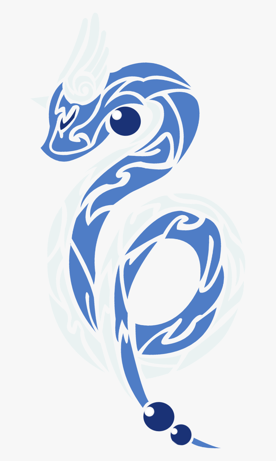 #pokemon #tribal #tattoo #dragonair #freetoedit - Pokemon Tribal Tattoo Dranair, Transparent Clipart