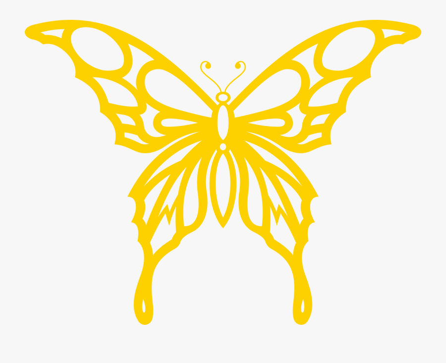 Butterfly Tattoo Stencil Drawing - Butterfly Tattoo Stencil, Transparent Clipart