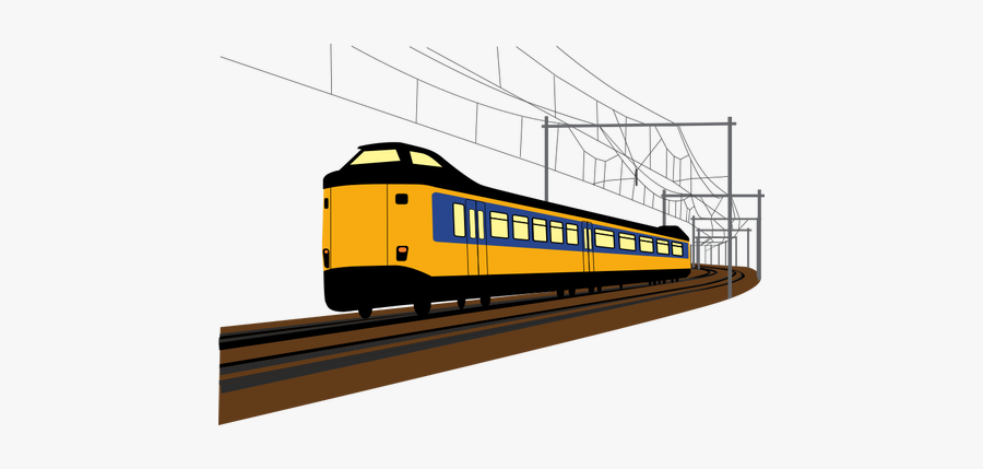 Yellow Train Vector Graphics - Subway Train Clipart, Transparent Clipart