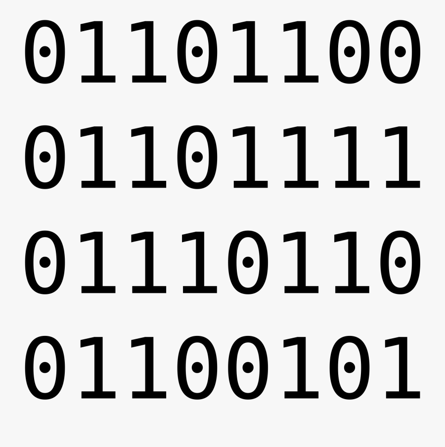 Clipart - Binary Clipart Black And White, Transparent Clipart