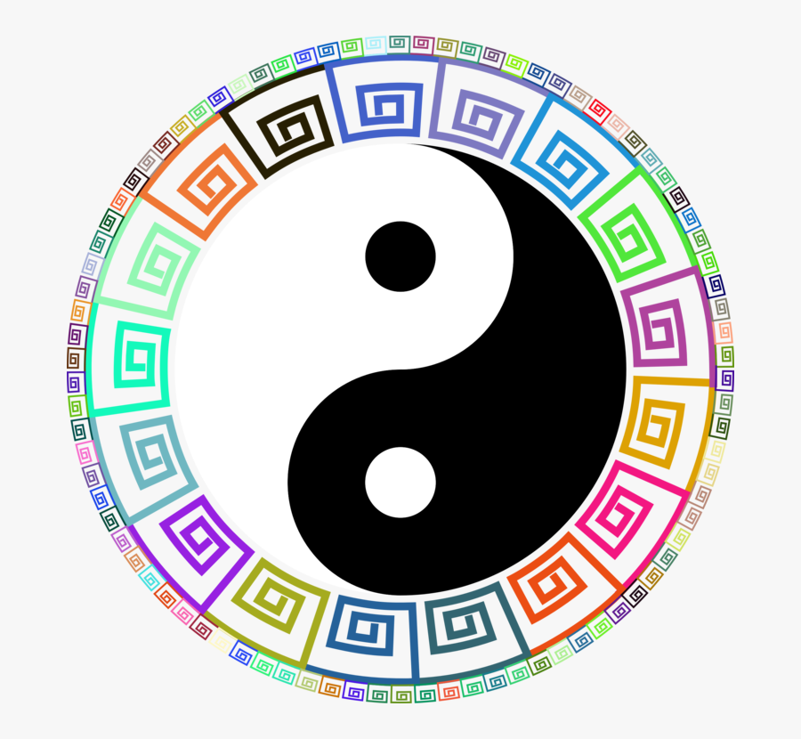 Area,text,symbol - Yin Yang With Border, Transparent Clipart