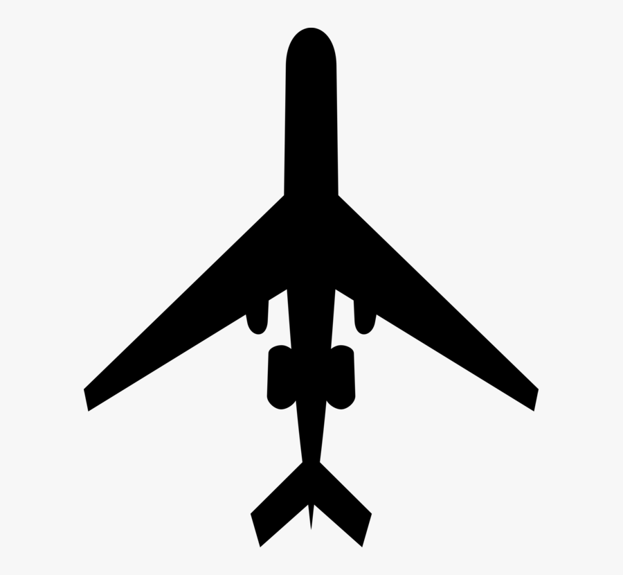 Silhouette,angle,wing - Aircraft Pictogram, Transparent Clipart