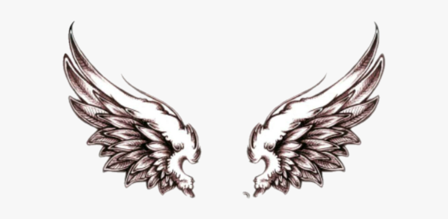 #wing #wings #angle #بال #freetoedit - Angel Wings Tattoo Designs, Transparent Clipart