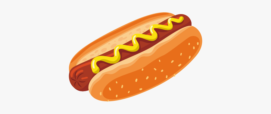 Breakfast Hot Dog Fast - Hot Dog Vector Png, Transparent Clipart
