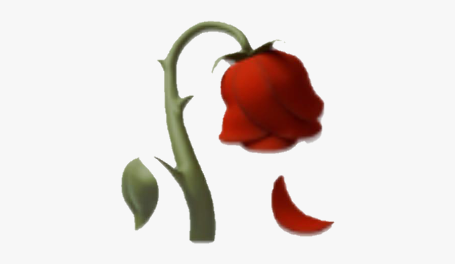 #emoji #rose #red #dlower #wiltedflower #wilted #dead - Transparent Dead Rose Emoji, Transparent Clipart