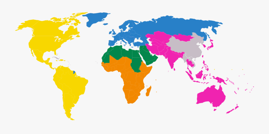World Png Transparent - World Divided Into Equal Population, Transparent Clipart