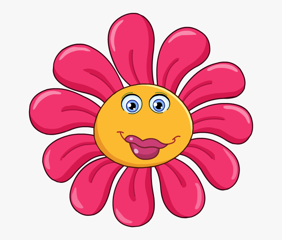 Flowers Emoji - Cartoon Picture Of Flower, Transparent Clipart