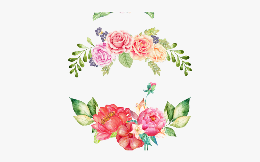 Pink Rose Clipart Simple - Flower Watercolor Png, Transparent Clipart