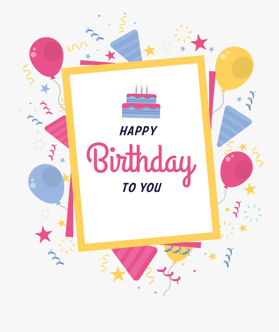 Transparent Clipart For Birthday Cards - Birthday, Transparent Clipart
