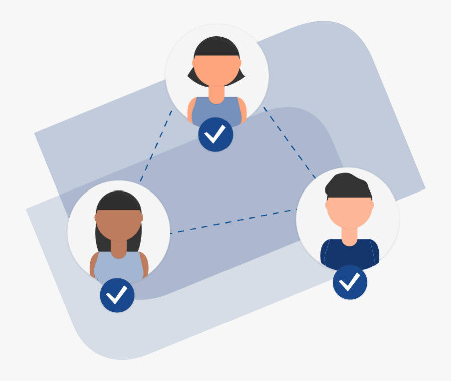 Illustration Of Three Hiring Managers Being Connected - Cartoon, Transparent Clipart