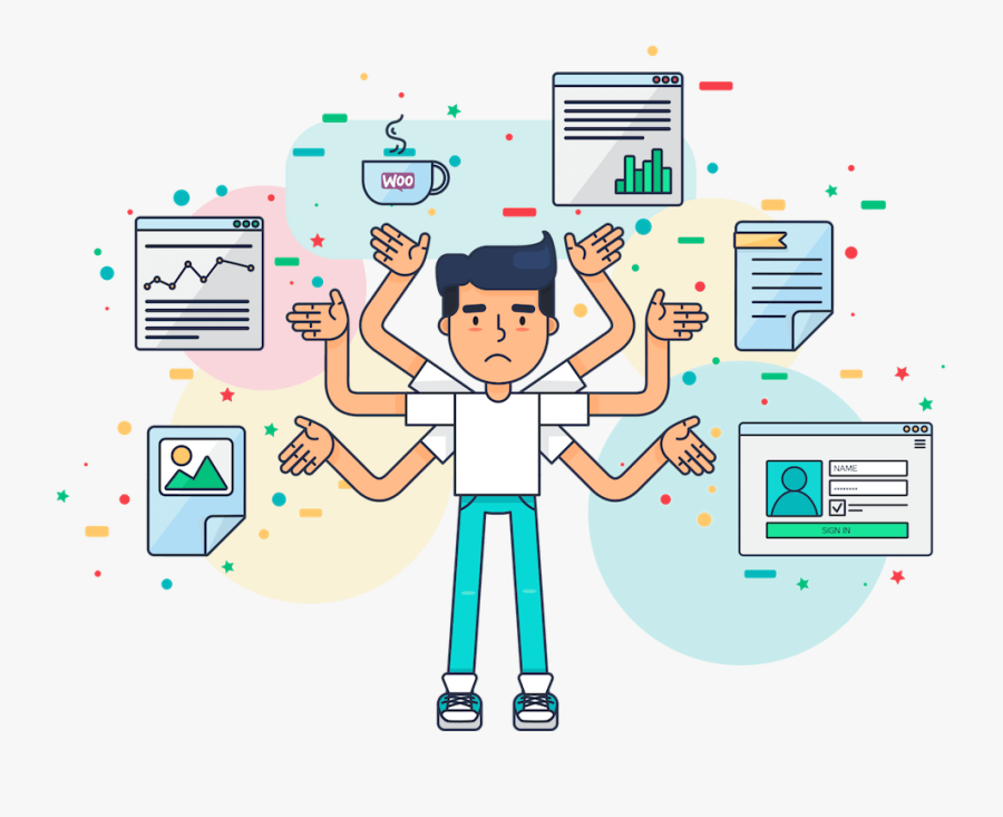 Banner Transparent Download Manager Clipart Order Management - Ui Ux Designer Illustration, Transparent Clipart