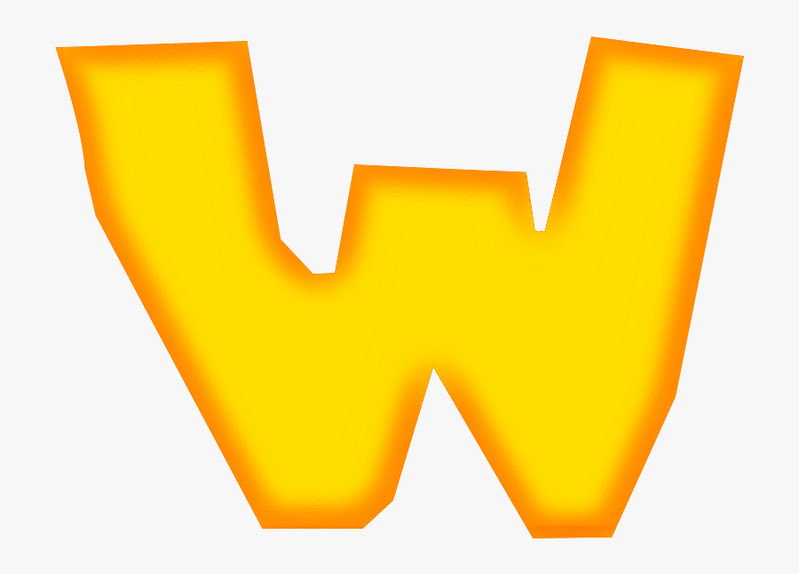 Orange W, Transparent Clipart
