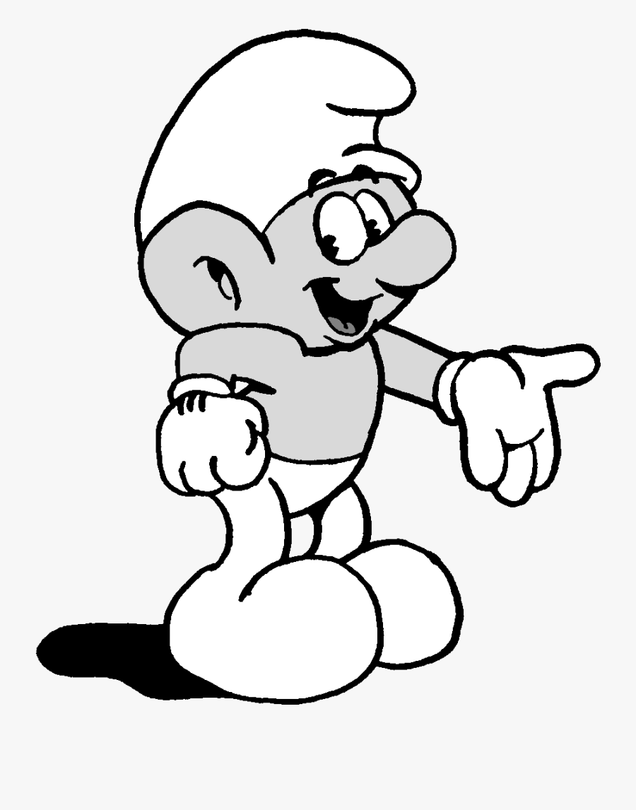 Militarism Drawing Smurfs Village - Smurf Black And White, Transparent Clipart