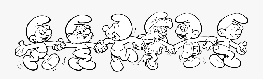 Pua Drawing Black And White - Smurfs, Transparent Clipart