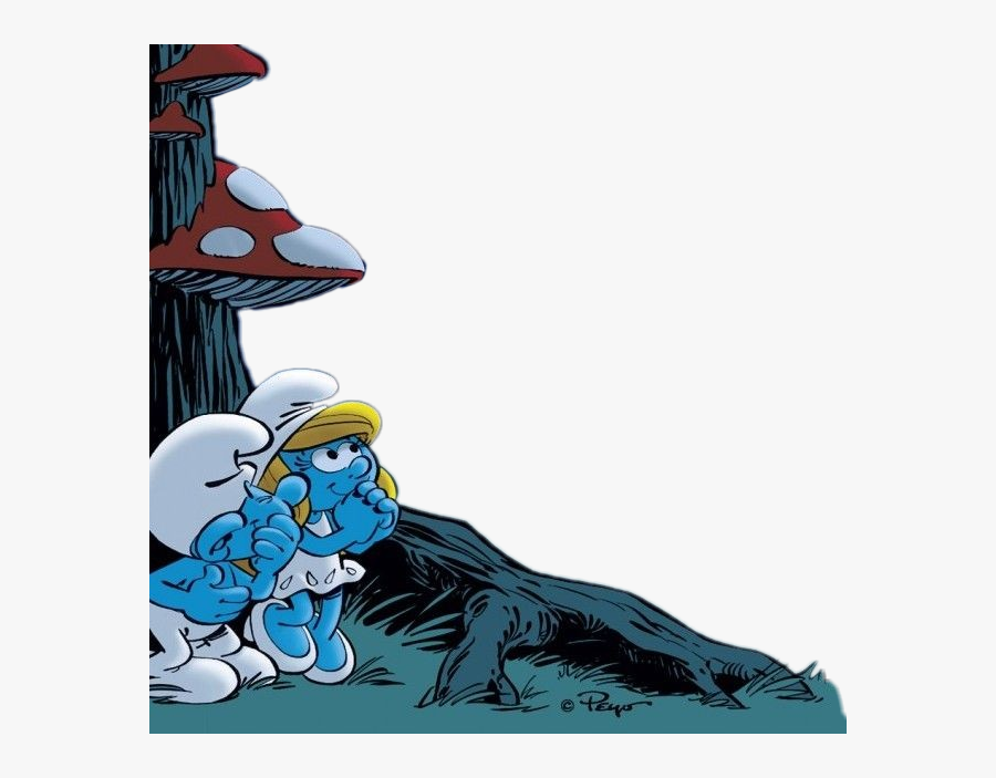 #smurf #border - Cartoon - Smurf Border, Transparent Clipart