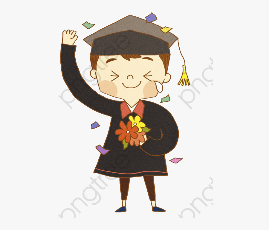 Graduation Boy - Cartoon, Transparent Clipart