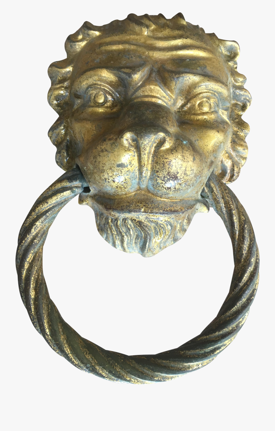 Clip Art Antique Door Knocker - Bronze Sculpture, Transparent Clipart