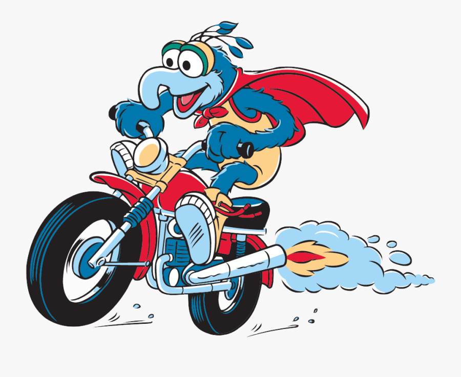 Muppets Studio Clip Art - Great Gonzo On Motorcycle, Transparent Clipart