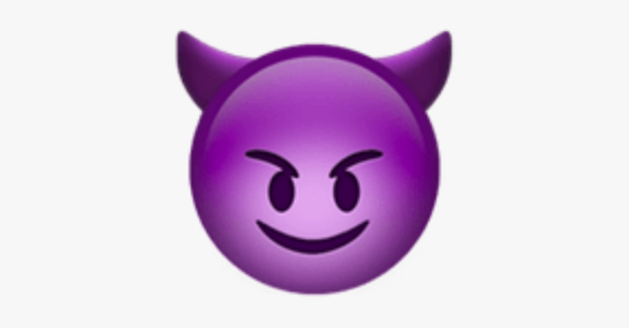 Purple Devil Emoji Png - Devil Emoji, Transparent Clipart