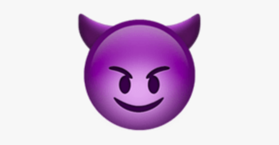 Purple Devil Face Emoji