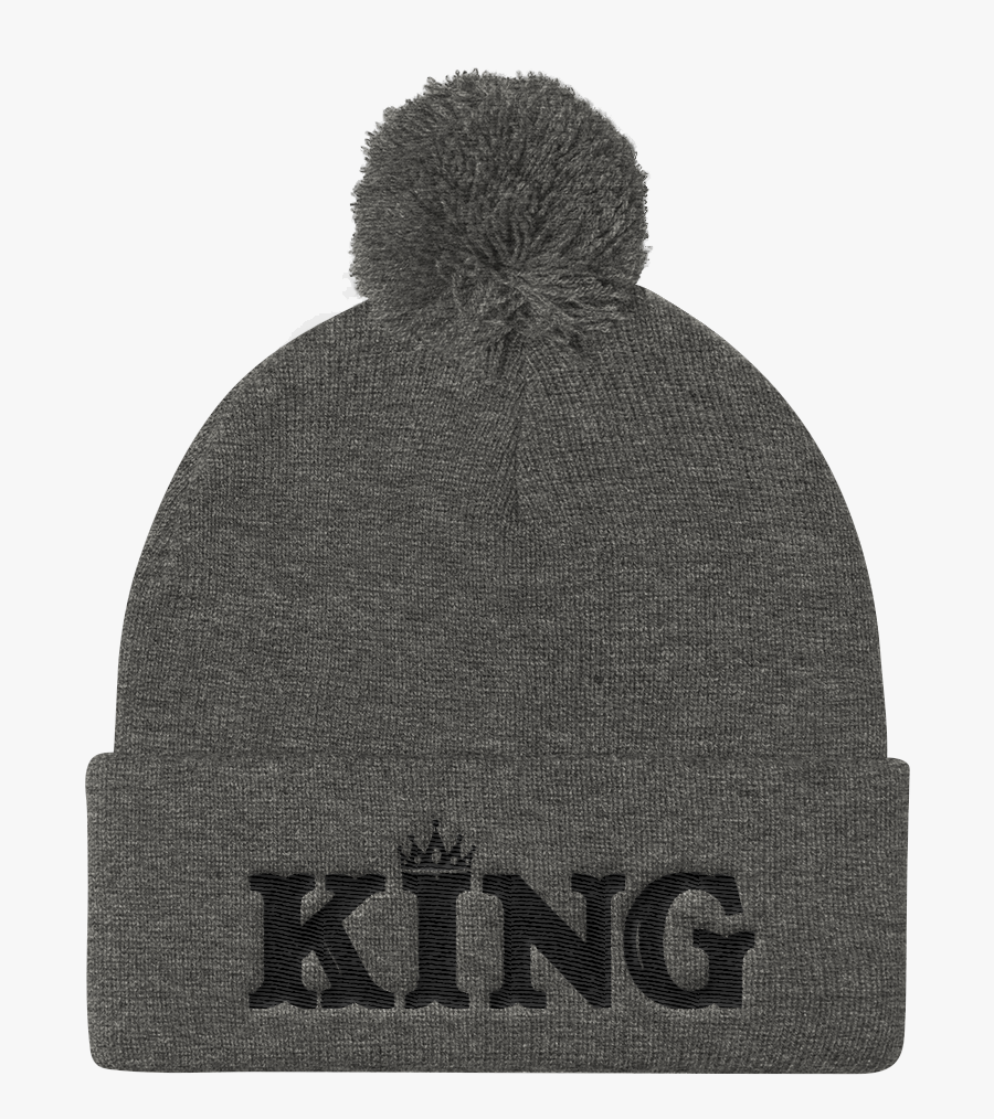 King Pom Pom Knit Cap - Beanie, Transparent Clipart
