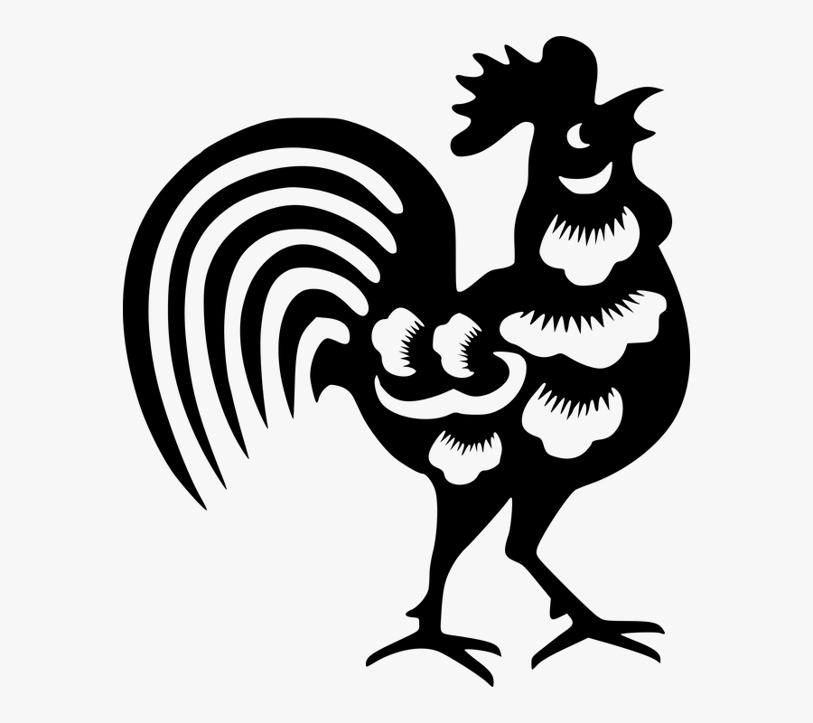 Chinese New Year Rooster Clipart, Transparent Clipart
