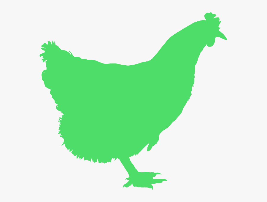 Silhouette Of A Chickens Grey Png, Transparent Clipart
